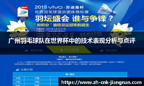 广州羽毛球队在世界杯中的技术表现分析与点评